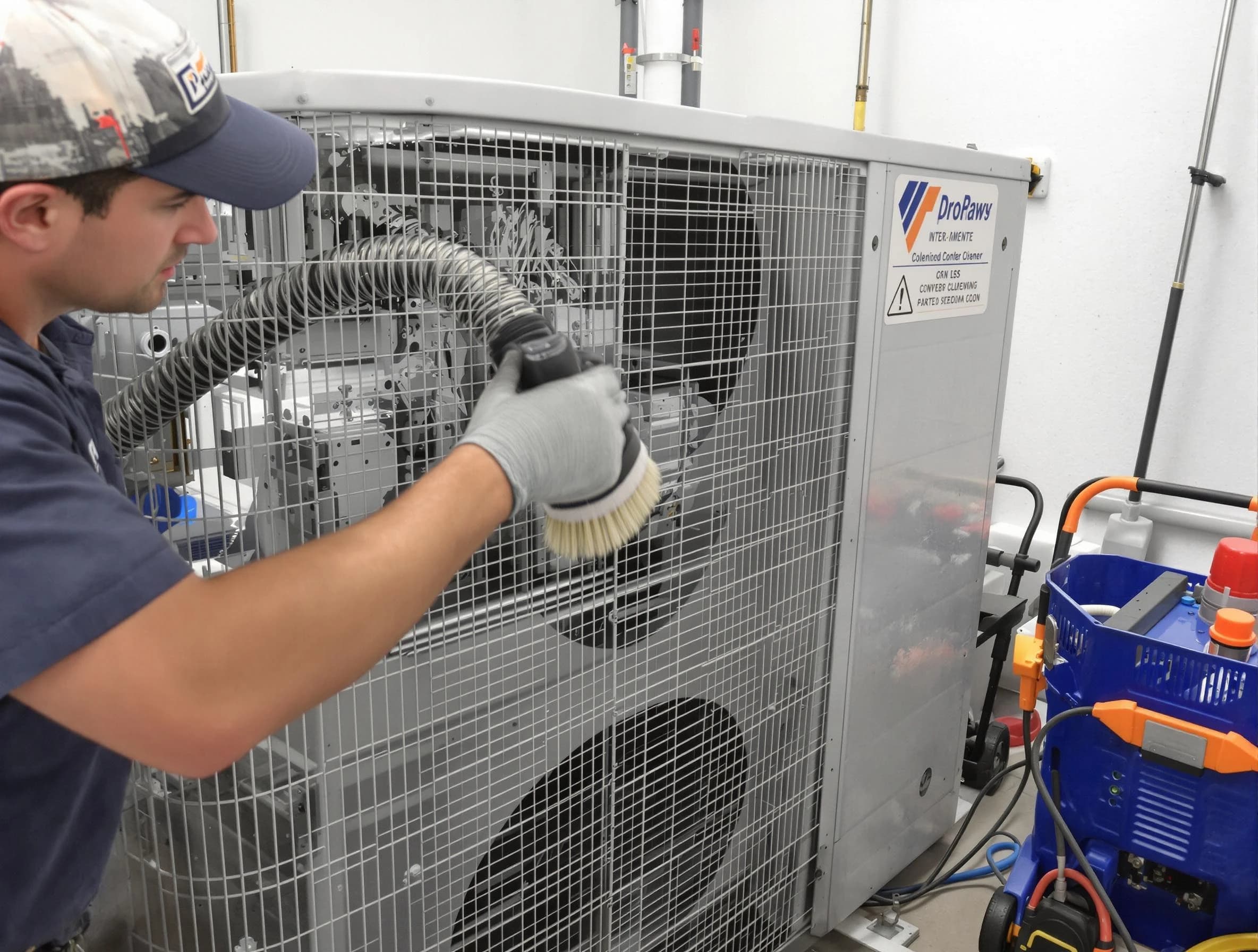 Kimberly Air Duct Cleaning specialist performing precision AC coil cleaning for improved system performance in Kimberly