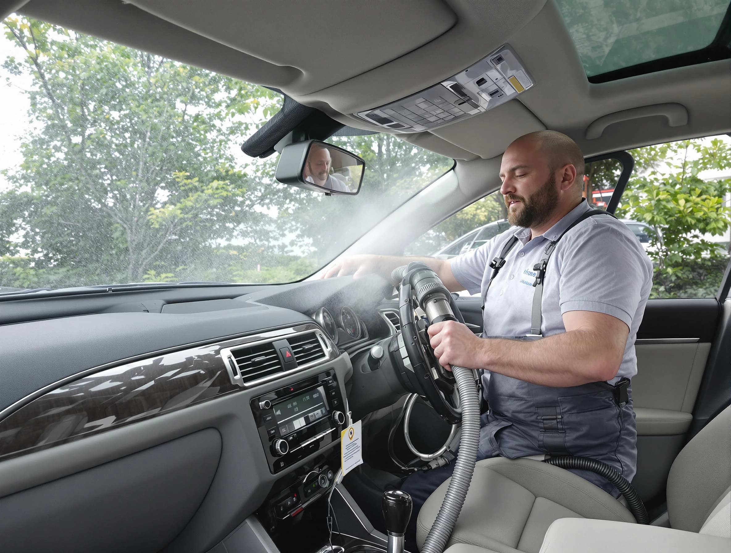 Kimberly Air Duct Cleaning specialist performing professional car duct cleaning in Kimberly