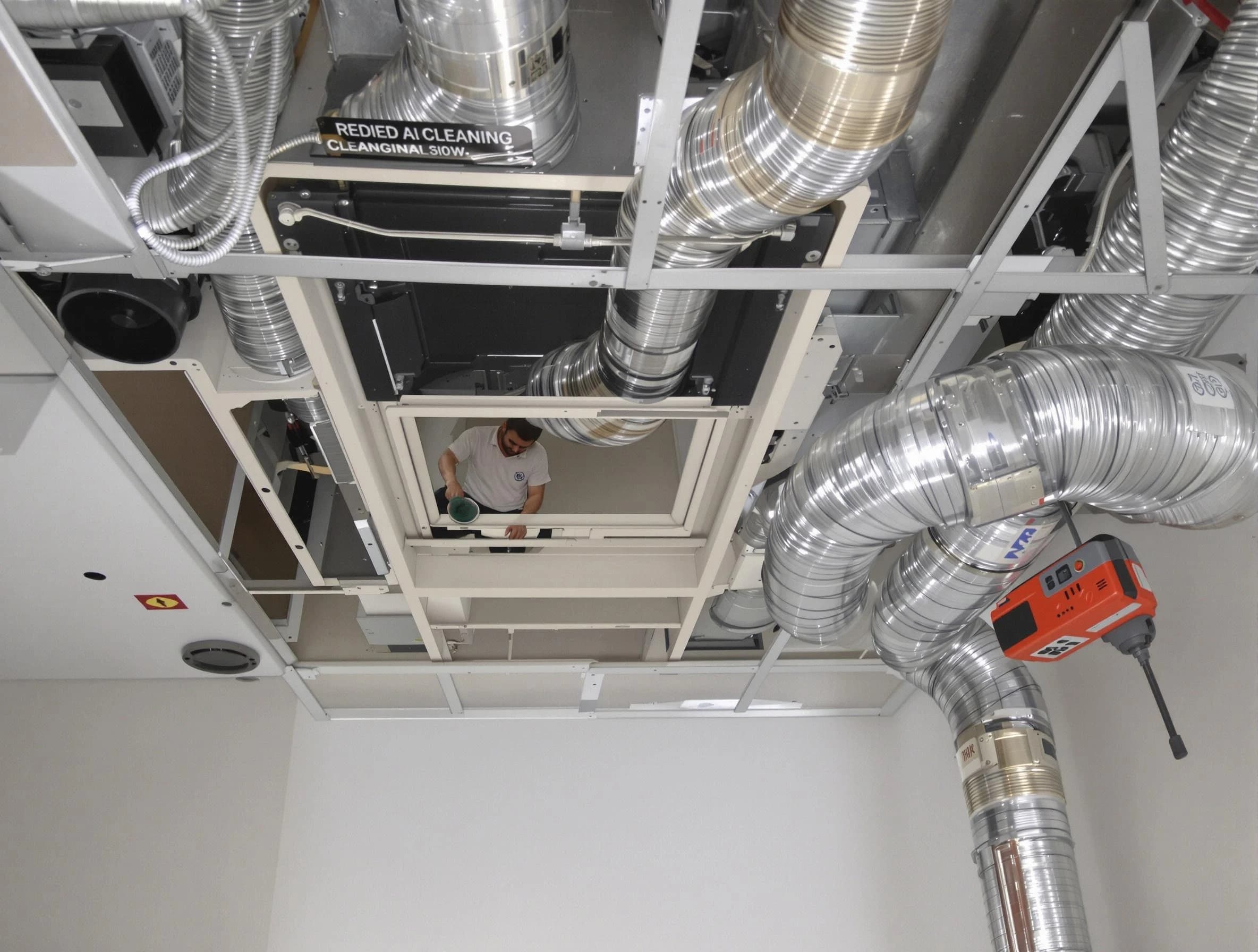 Kimberly Air Duct Cleaning technician performing detailed central duct system cleaning in Kimberly