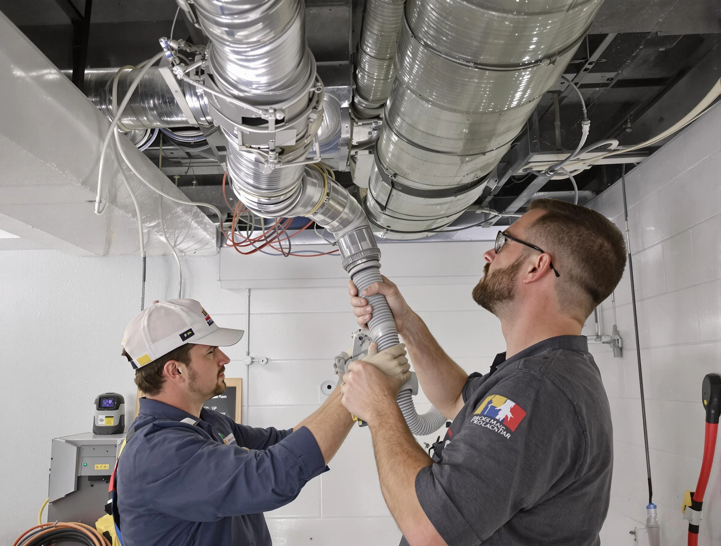 Kimberly Air Duct Cleaning technician performing thorough AC duct cleaning in Kimberly